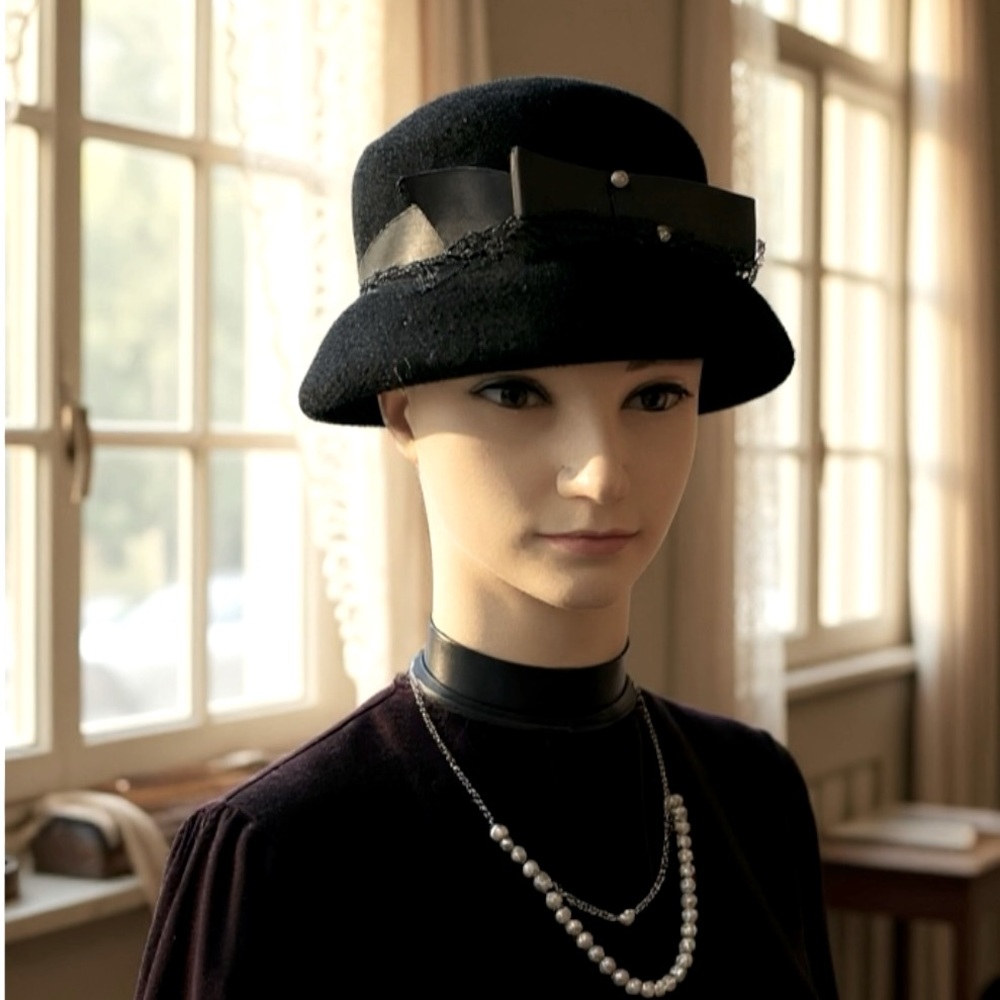 Vintage Zephyr-Felt Women's Pillbox Hat Union Henry Pollock Made In USA